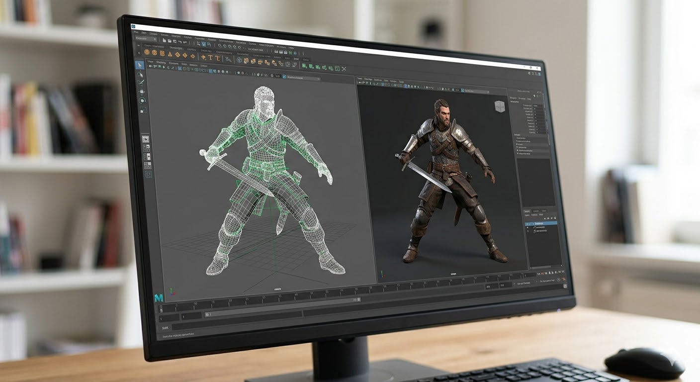 3D Abstract Interface showcasing design capabilities
